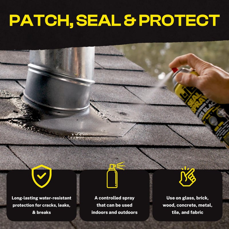 Alien Tape Liquid Sealant Spray 2 Pack, Waterproof Liquid Rubber Spray Prevents Patches and Seals Leaks, Protects Surfaces, Works on Most Materials, Long Lasting, Dries Black - Image 2